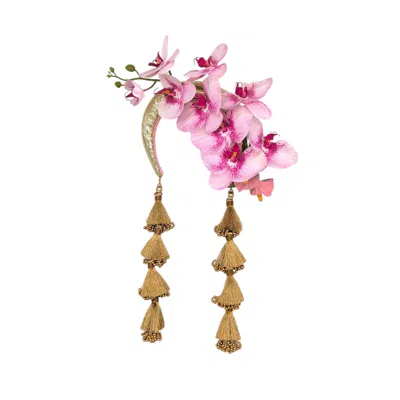 Julia Clancey Women's Gold / Pink / Purple Golden Orchid Dorado Bloom Flower Band