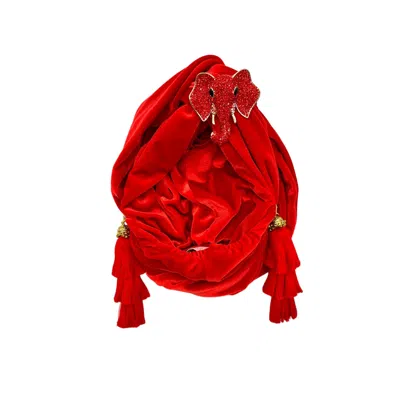 Julia Clancey Women's Gold / Red Ruby Red Nellita Swinglet Turban