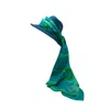 Julia Clancey Women's Green / Blue Fifi Fedora Teal Scarf Set In Green/blue