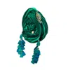 Julia Clancey Women's Green / Blue Kelly Green Teal Peacock Velour Chacha Turban In Green