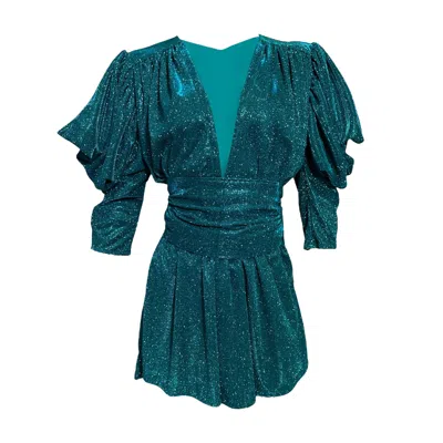 Julia Clancey Women's Green Carmen Jade Bermuda Jumpsuit Set