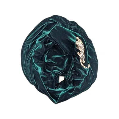 Julia Clancey Women's Green Classic Madam Forest Leopardita Turban