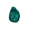 Julia Clancey Women's Green Classic Madam Jade Velour Turban In Green