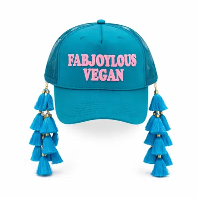 Julia Clancey Women's Green Fabjoylous Vegan Teal Chacha Trucker Hat