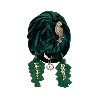 Julia Clancey Women's Green Forest Pretty Poly Chacha Turban