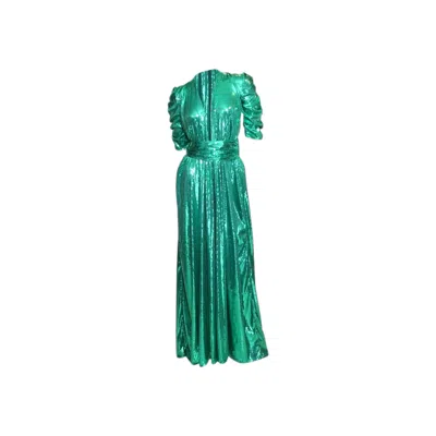 Julia Clancey Women's Green Jade Olivia Sequin Palazzo Jumpsuit