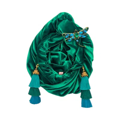 Julia Clancey Women's Green Kelly Dragon Fly Swinglette Turban