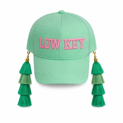 Julia Clancey Women's Green Low Key  Mint Tasseltastic Trucker Cap In Blue