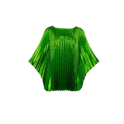Julia Clancey Women's Green Madame Mini Emerald Pleated Dress