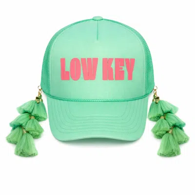 Julia Clancey Women's Green Tasseltastic Low Key Tassel Trucker Cap