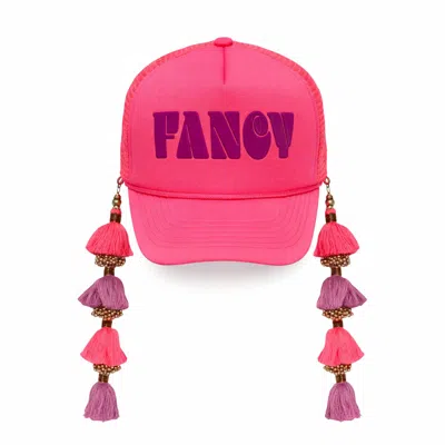 Julia Clancey Women's Hot Pink Fancy Tasseltastic Tassel Trucker Cap