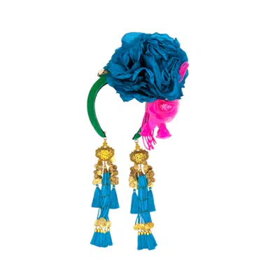 Julia Clancey Women's Hotty Kelly Teal Dream Bloom Headband In Blue