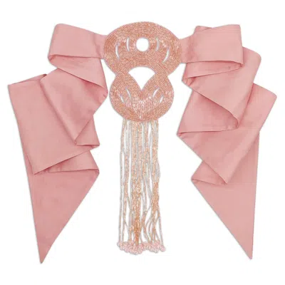 Julia Clancey Women's Leia Embroidered Pink Necklace