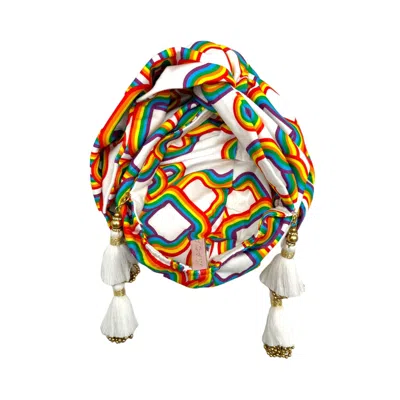Julia Clancey Women's Lydy Rainbow Mini Dorado Turban In Animal Print
