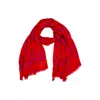 Julia Clancey Women's Lydy Red Silk Scarf In Red