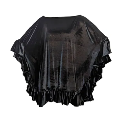 Julia Clancey Women's Mini Ruffle Black Dress