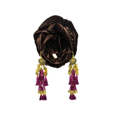 Julia Clancey Women's Neutrals Classic Chocolate Burgundy Dream Turban In Brown