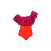 Julia Clancey Women's Pink / Purple Rara Raspberry Tigre Sequin Swim Suit In Orange
