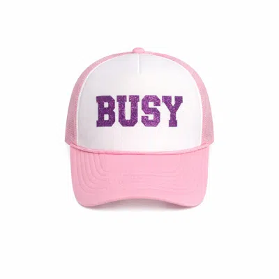 Julia Clancey Women's Pink Busy Trucker Cap