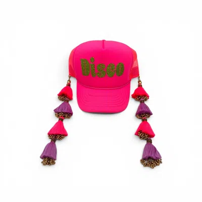 Julia Clancey Women's Pink Disco Tasseltastic Dorado Trucker Cap