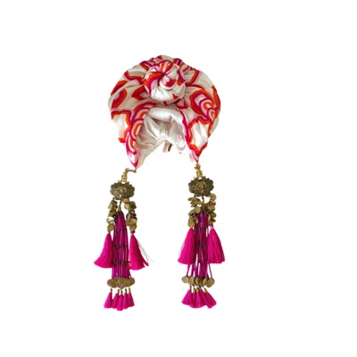Julia Clancey Women's Pink Edith Silk  Dream Olympia Reversible Turban