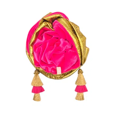Julia Clancey Women's Pink Golden Snazzy Hotty Swinglette Turban