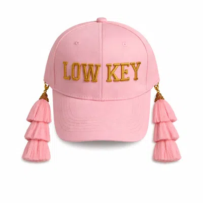 Julia Clancey Women's Pink Low Key  Tasseltastic Trucker Cap In Pattern