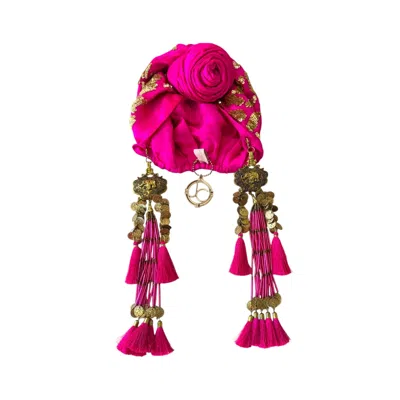 Julia Clancey Women's Pink Luxe Edith Hotty Dream Leopard Sequin Turban