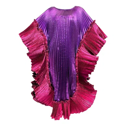 Julia Clancey Women's Pink / Purple Bianca Madam Violet & Pink Kaftan In Pink/purple