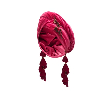 Julia Clancey Women's Pink / Purple Busy Lizzy Chacha Hot Pink Turbante