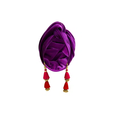 Julia Clancey Women's Pink / Purple Classic Madam Plum Didi  Dorado Turban In Pink/purple