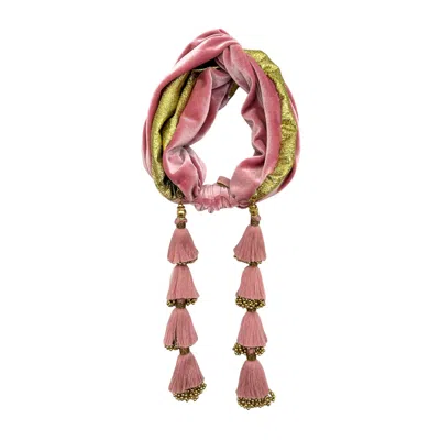 Julia Clancey Women's Pink / Purple Dusky Pink Gold Snazzy Dorado Turban Twist