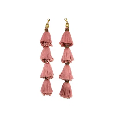 Julia Clancey Women's Pink / Purple Dusky Rose Dorado Tassels