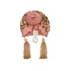 Julia Clancey Women's Pink / Purple Edith Luxe Leopard Dusky Bugle  Turban In Pink/purple