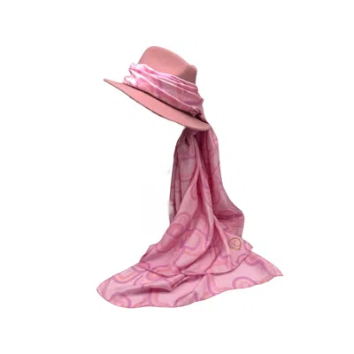 Julia Clancey Women's Pink / Purple Fondant Fifi Scarf Fedora Set