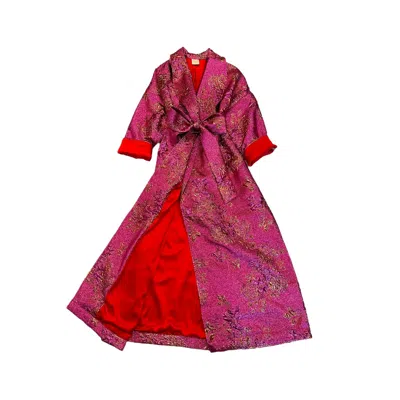 Julia Clancey Women's Pink / Purple Luxe Fuschia Bubbles Evening Dress Coat In Pink/purple
