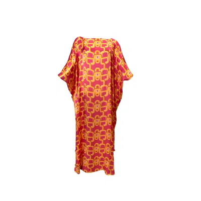 Julia Clancey Women's Pink / Purple Lydy Madam Lilac Satin Kaftan In Pink/purple