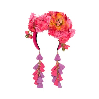 Julia Clancey Women's Pink / Purple Mariana Magenta Chacha Bloom Headband