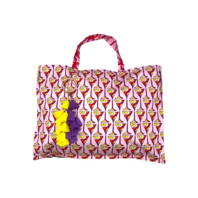 Julia Clancey Women's Pink / Purple Pink Martini Reversible Tote Bag In Multi