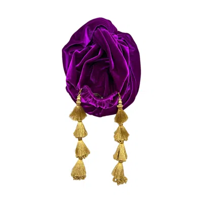 Julia Clancey Women's Pink / Purple Plum Goldy Dorado Turban