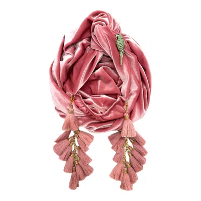 Julia Clancey Women's Pink / Purple Polly Dusky Pink  Chacha Turban In Pink/purple