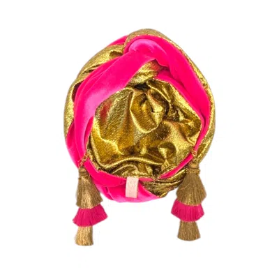 Julia Clancey Women's Pink / Purple Snazzy Golden Hotty Swinglette Turban In Multi