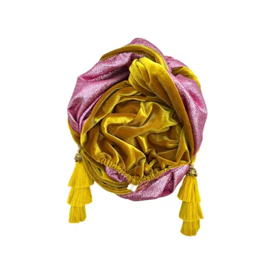Julia Clancey Women's Pink / Purple Snazzy Golden Pink Fizz Swinglette Turban