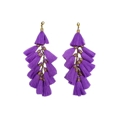 Julia Clancey Women's Pink / Purple Tassels Lilac Chacha