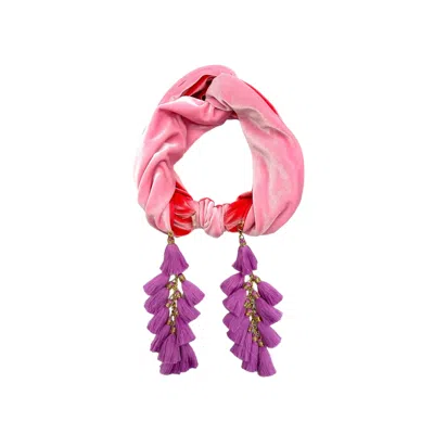Julia Clancey Women's Pink / Purple / Yellow Flamingo & Pink Fondant Chacha Turban Twist