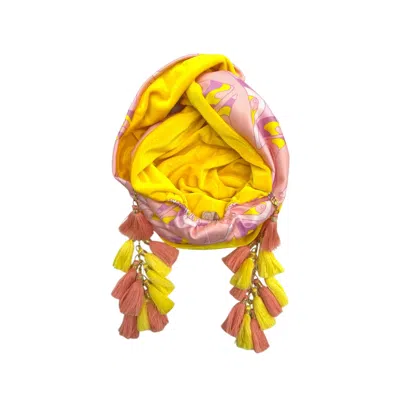 Julia Clancey Women's Pink / Purple / Yellow Pink Limon Martini Sunshine Chacha Reversible Turban
