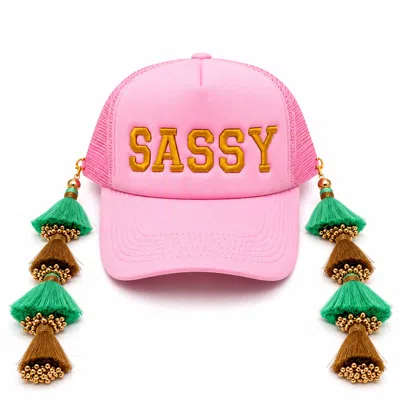 Julia Clancey Women's Pink Sassy Tassel Dorado Trucker Cap