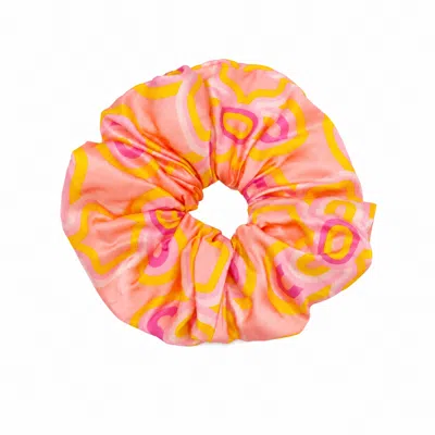 Julia Clancey Women's Pink Super Sized Olympia Fondant  Silk Scrunchy In Orange