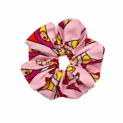 Julia Clancey Women's Pink Super Sized Strawberry Martini Recycled Cotton Scrunchy