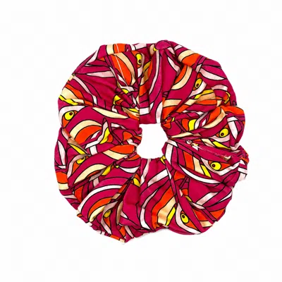 Julia Clancey Women's Pink Supersized Raspberry Organic Martini Scrunchy